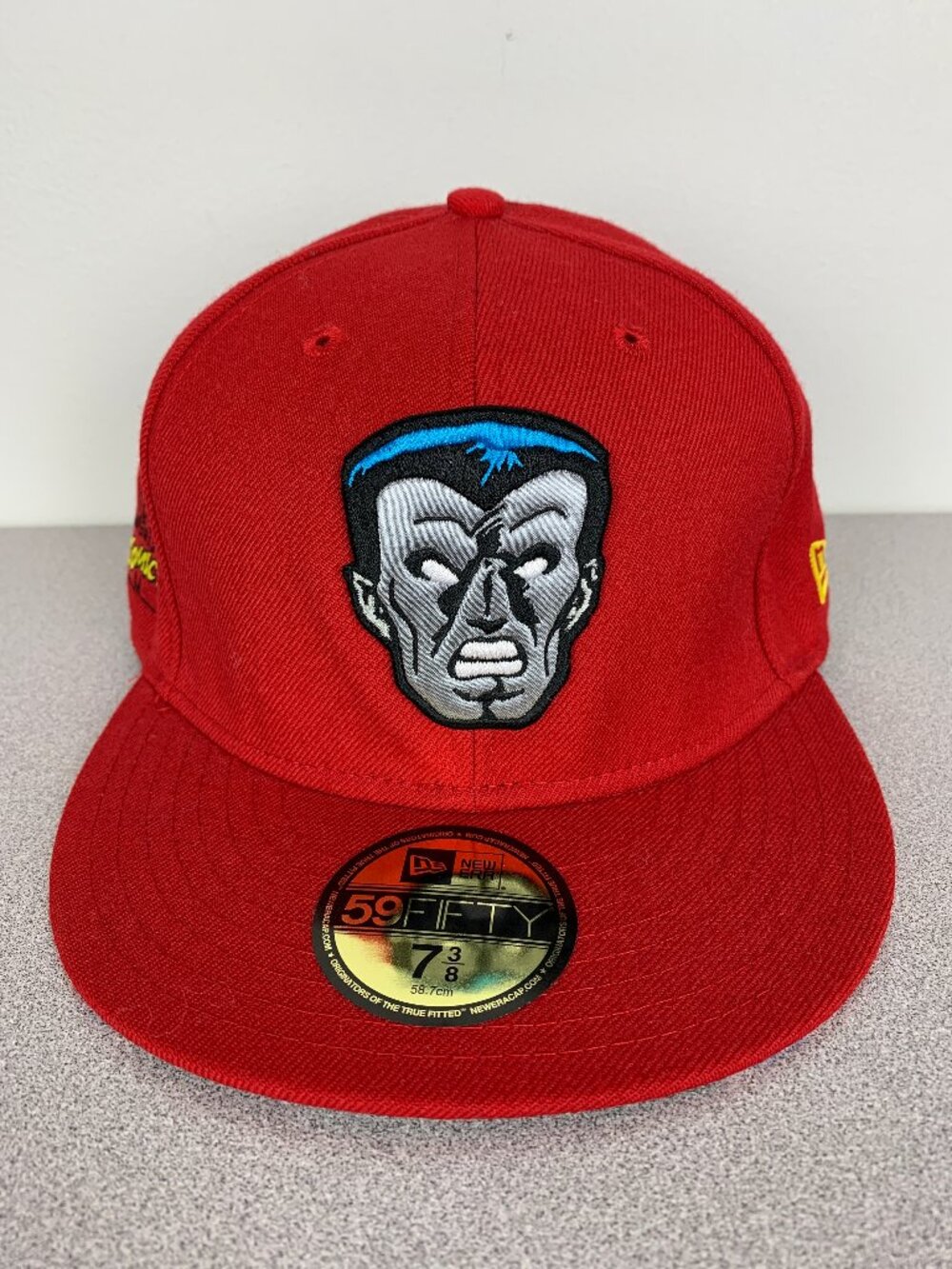 New Era Colossus Marvel Red Fitted Cap 59Fifty Hat 7 3/8